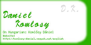 daniel komlosy business card