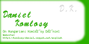 daniel komlosy business card